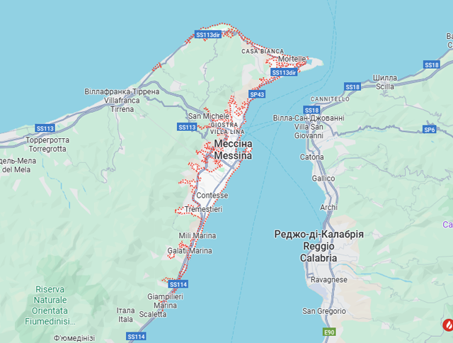 Грузовые перевозки бусом Мессина - Украина