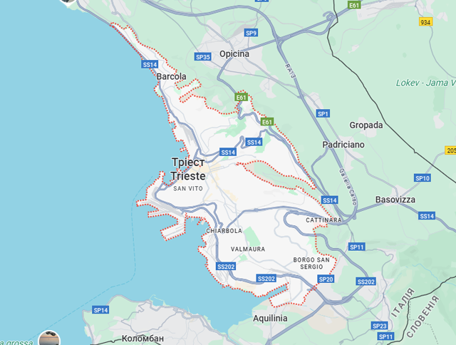 Вантажні перевезення бусом Трієст - Україна