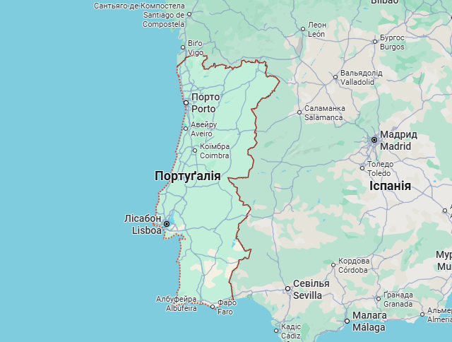 Вантажні перевезення бусом Португалія - Україна