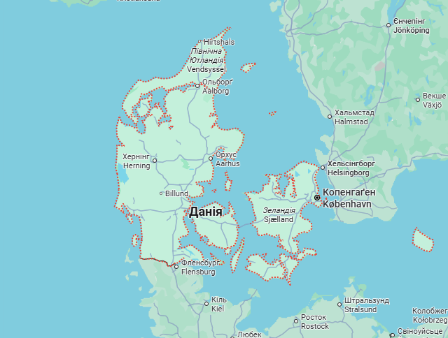 Вантажні перевезення бусом Данія - Україна