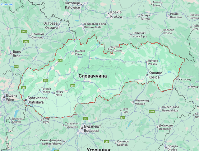 Вантажні перевезення бусом Словаччина - Україна