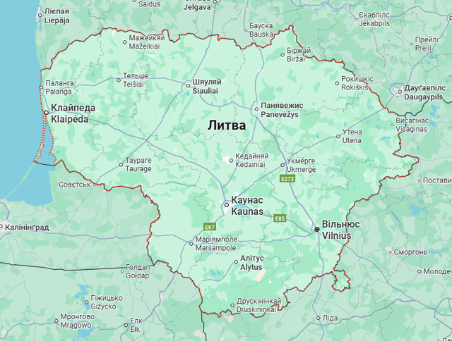 Вантажні перевезення бусом Литва - Україна